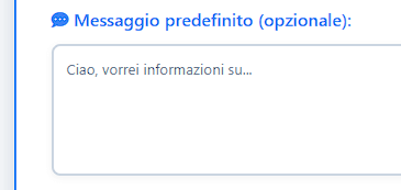 Imposta un messaggio predefinito
